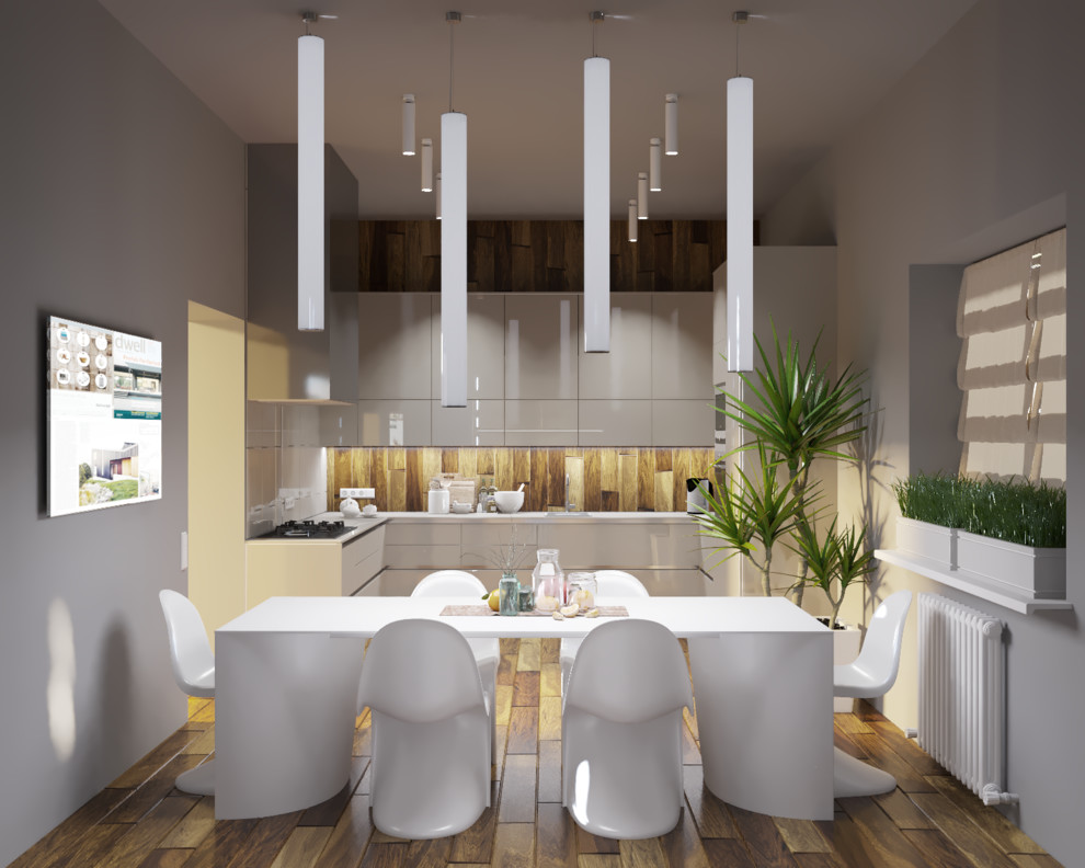 Кухня-столовая в частном доме