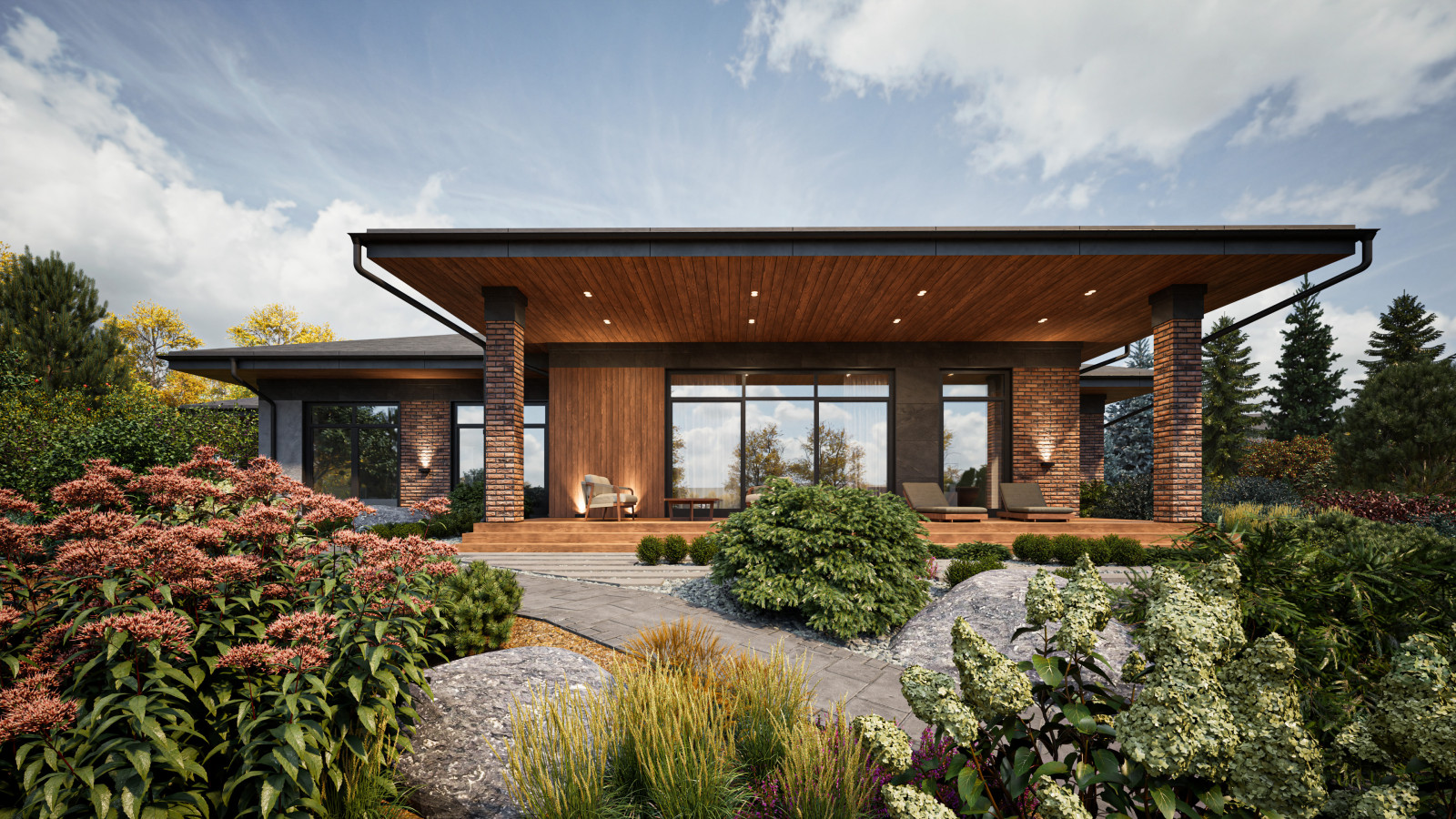 Прерий на берегу озера