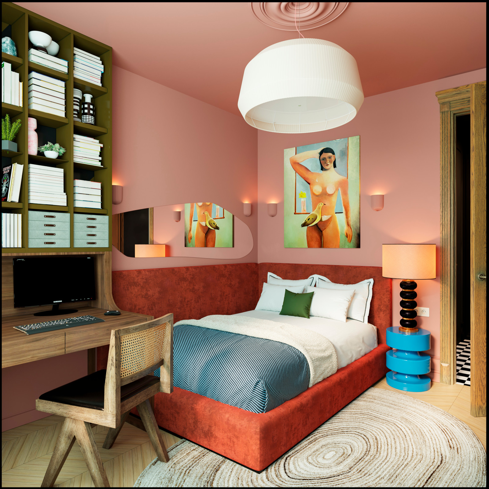 Необычная яркая современная классика на 60 м2 в квартире от ПИК