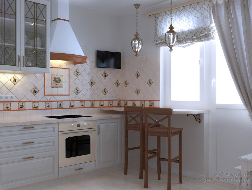 Дизайн-проект кухни и с/у в однокомнатной квартире