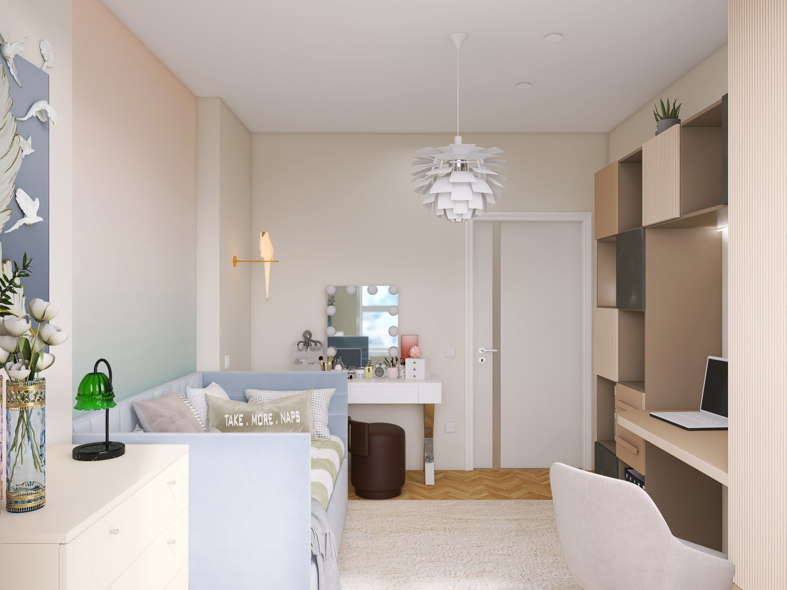 Дизайн интерьера 2х комнатной квартиры в ЖК "Парк Столиц" г. Екатеринбург