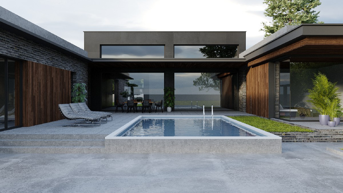 Проект частного дома в стиле Хай-Тек