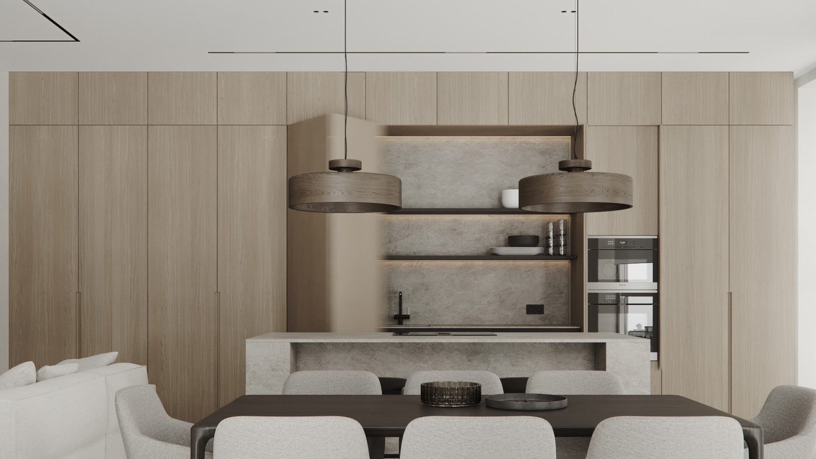 Квартира 144,8 m в стиле современный минимализм