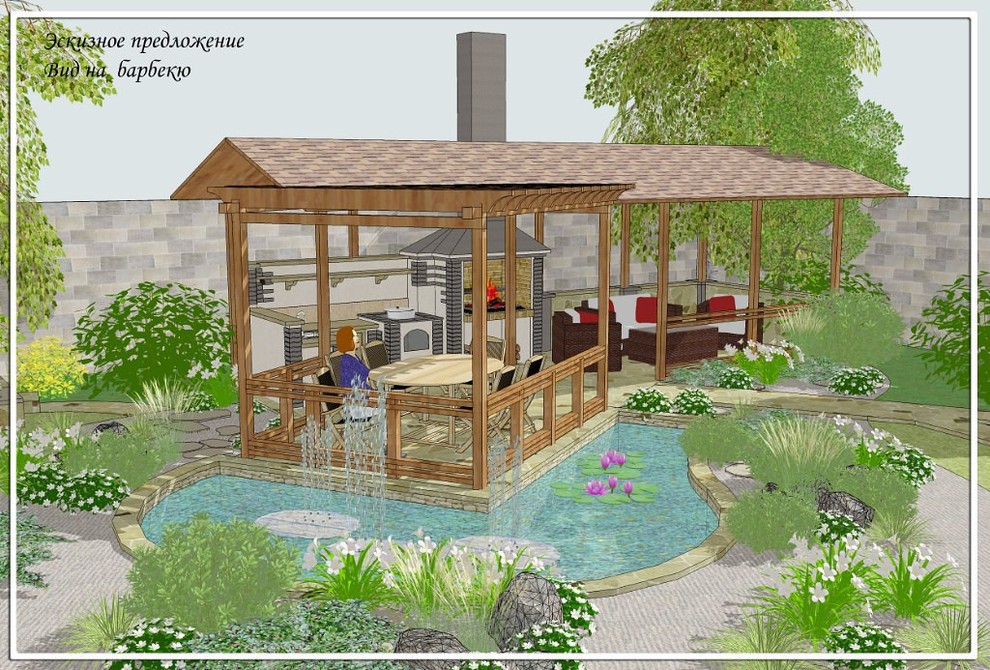Обложка проекта: Эскизные проекты беседок, зон барбекю