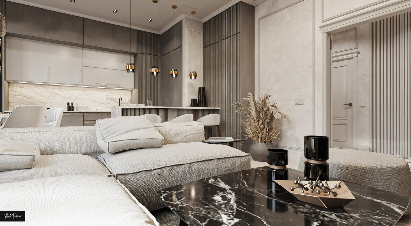 Квартира в современном стиле. ЖК На Московской.