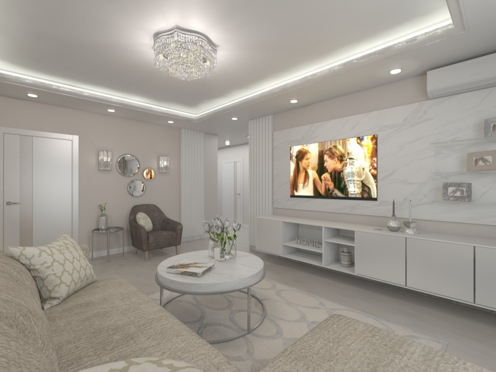 Современный интерьер в светлых тонах