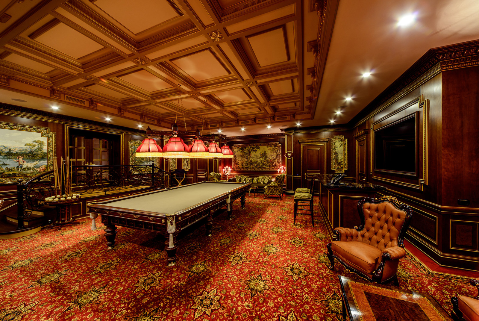Обложка проекта: Бильярдная в классическом стиле