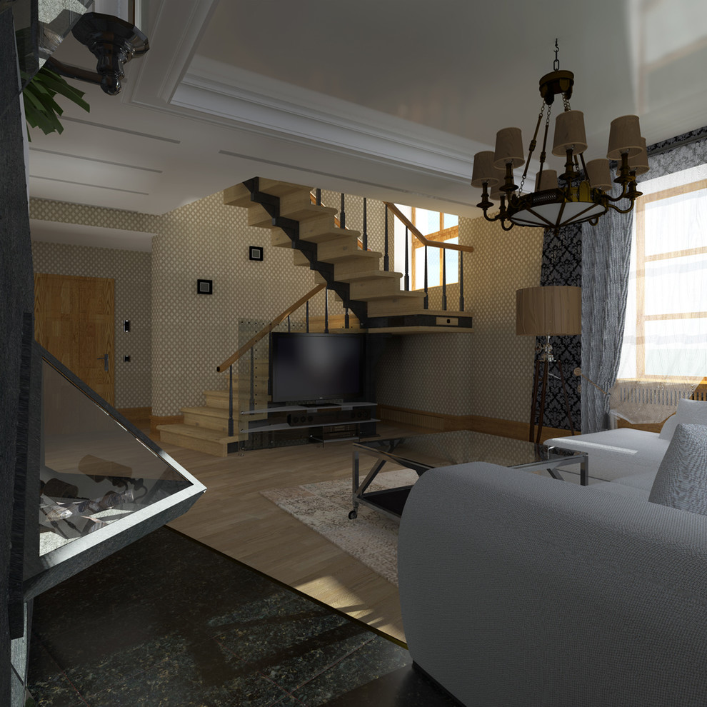 Мягкий "steam-punk" в небольшом загородном доме Подмосковья.