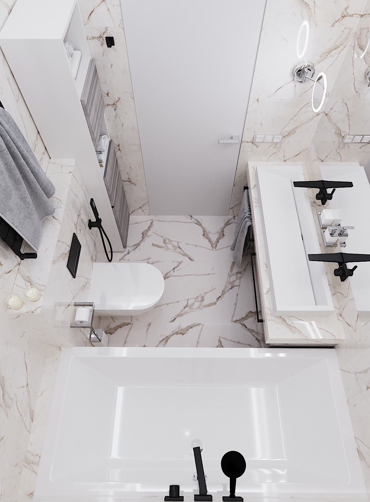 Дизайн-проект ванной комнаты