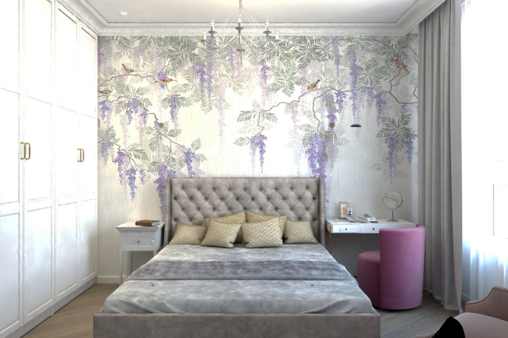 Квартира с голубыми стенами