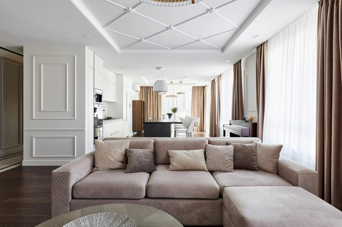 Объединение двух квартир 200 м2 в стиле неоклассика- ЖК Легенда Дальневосточного