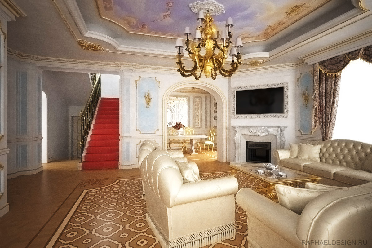 Дизайн интерьера загородного дома в классическом стиле