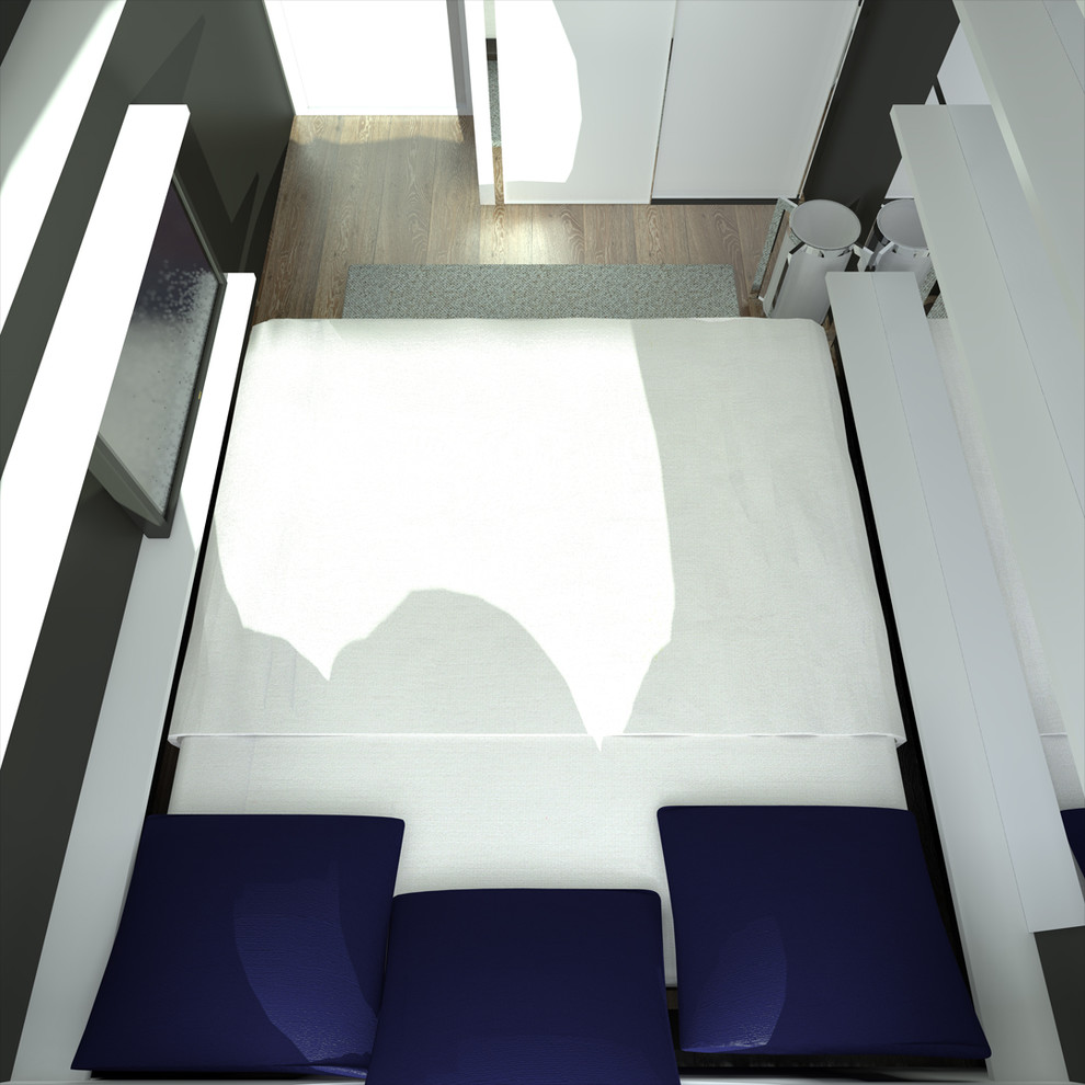 Дом из четырех 40-ft HC морских контейнеров. Интерьер