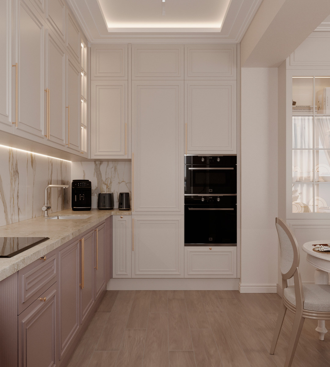 Трехкомнатная квартира площадью 120 м² в классическом стиле