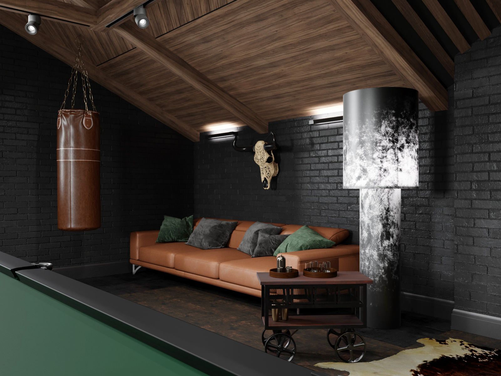 Бильярдная на чердаке