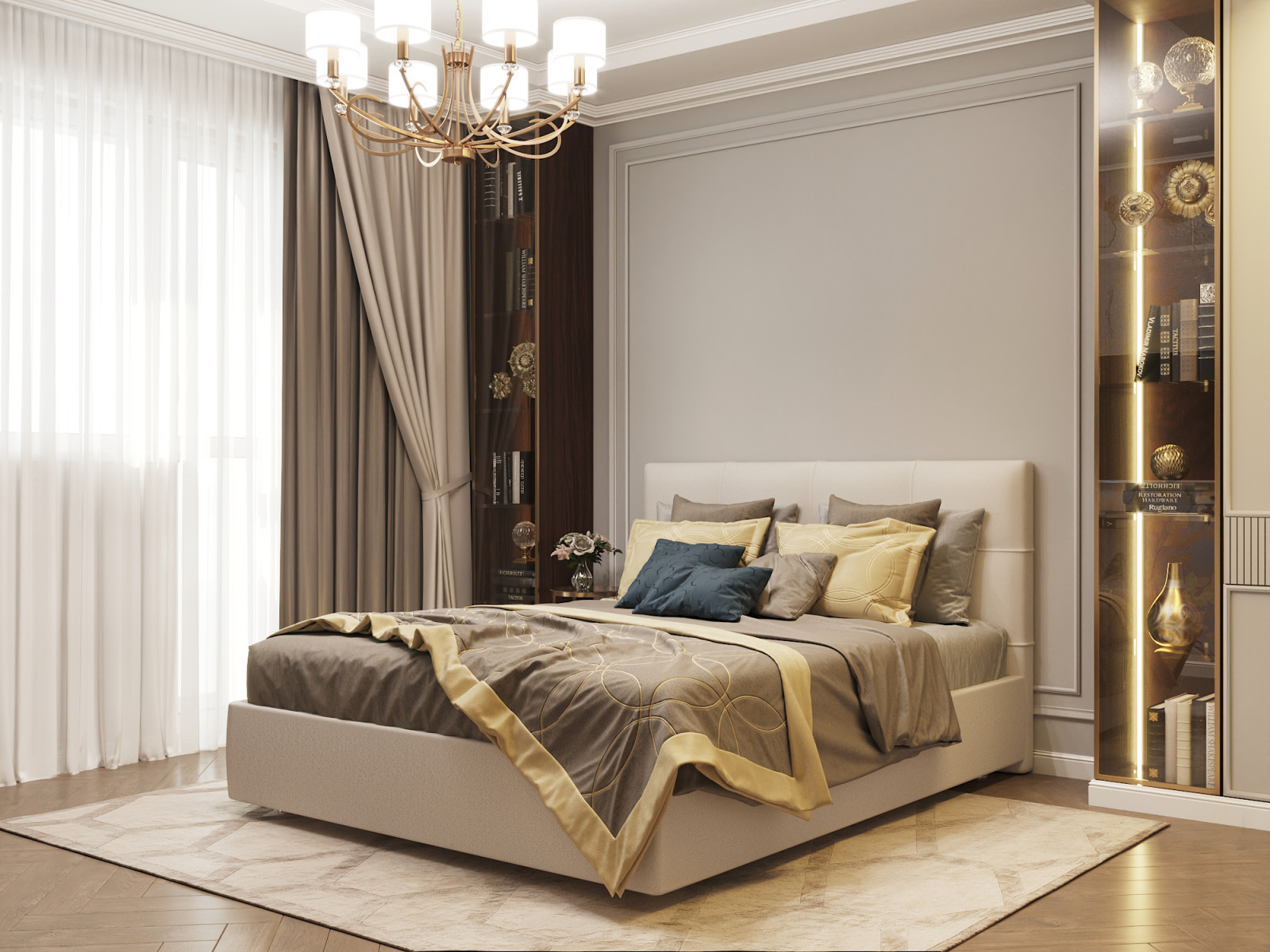 "Зазеркалье", дизайн 2комнатной квартиры 66 м2