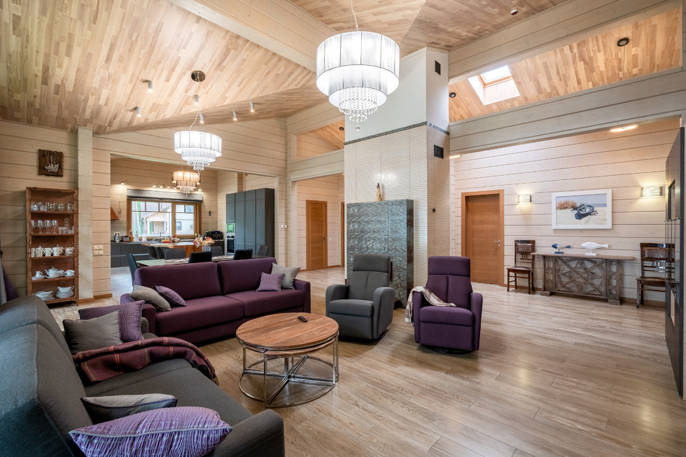 Деревянный дом с современном стиле