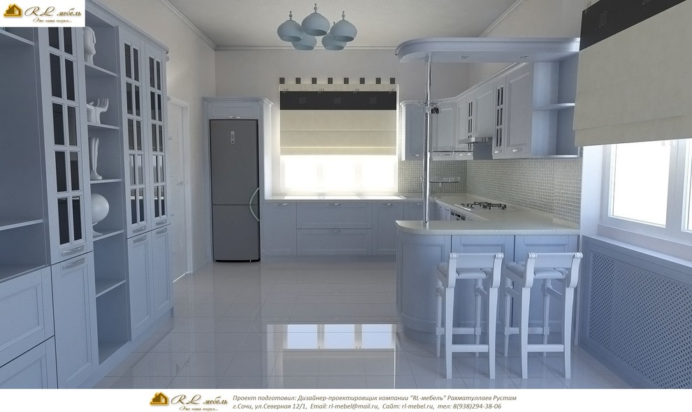 Обложка проекта: Кухня "Голубая лагуна"