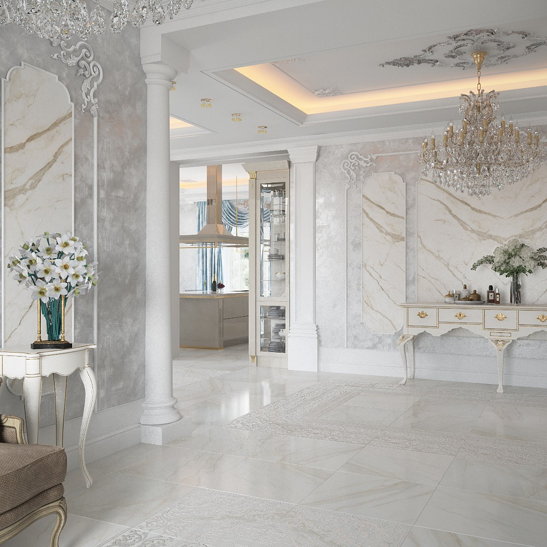 Дом в классическом стиле, посёлок Заостровье, Калининградская область