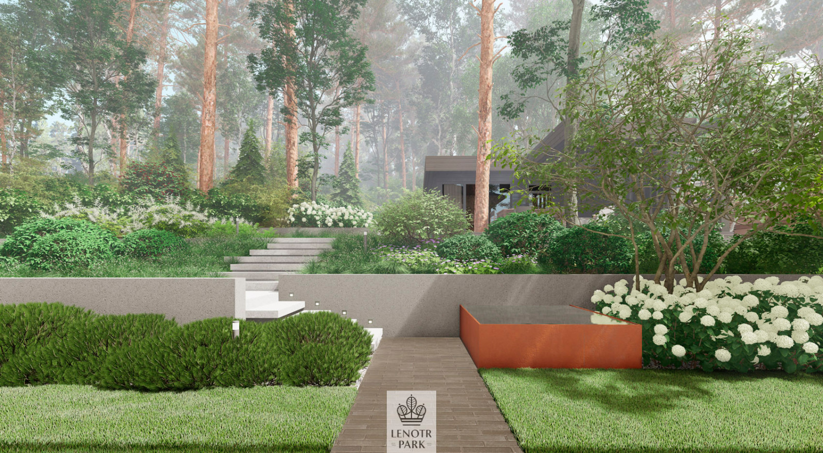 Обложка проекта: Сад на склоне в КП Подмосковные просторы