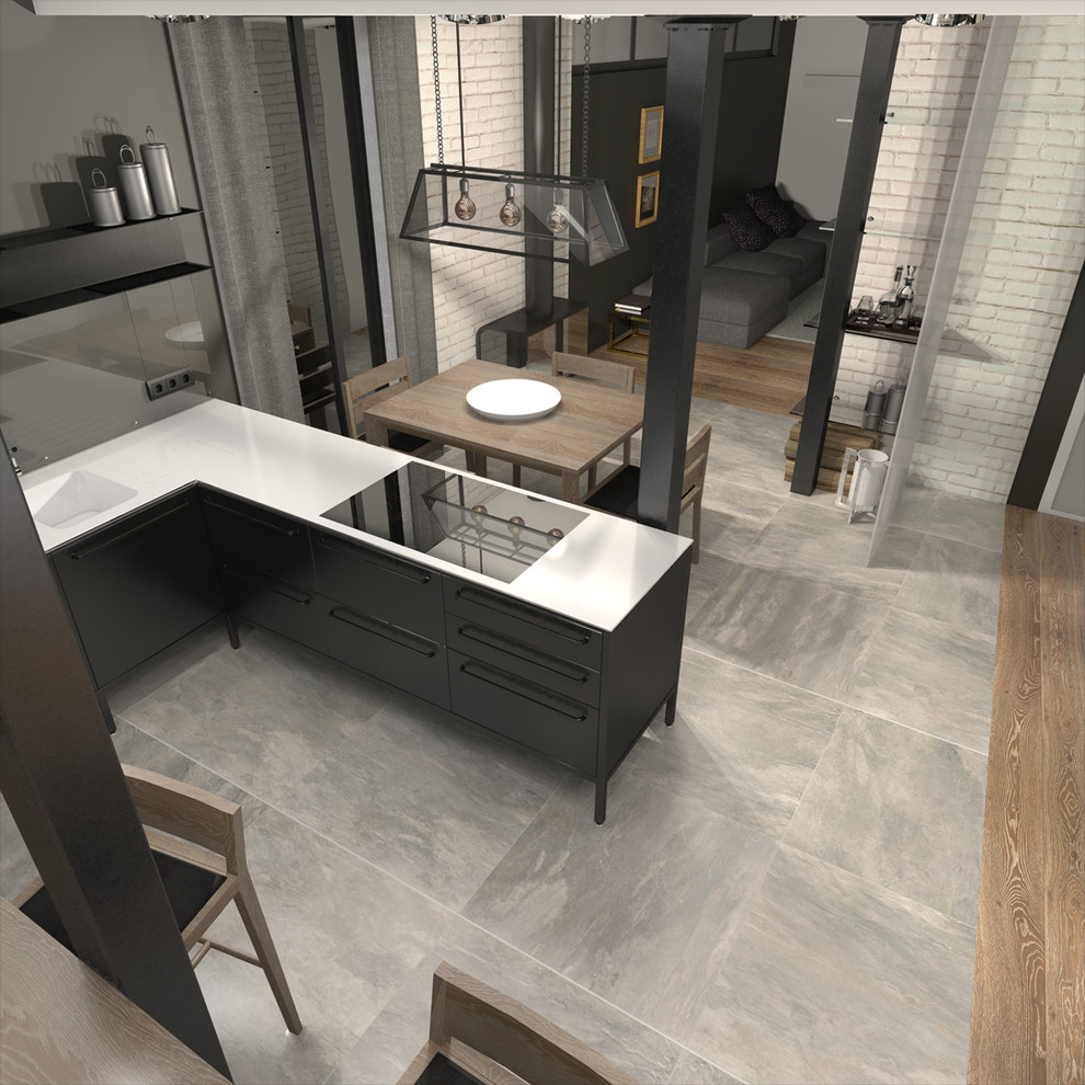 Дом из четырех 40-ft HC морских контейнеров. Интерьер