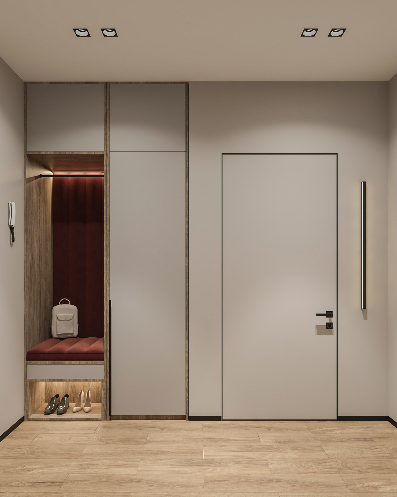 Интерьер прихожей в современном стиле , г. Березовский