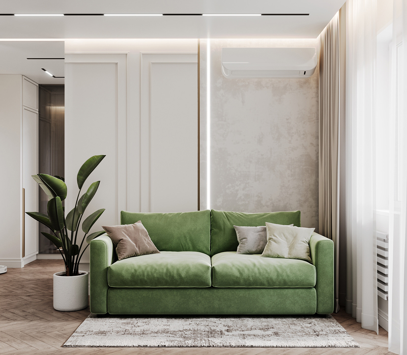 Гардеробная комната. Современный стиль.