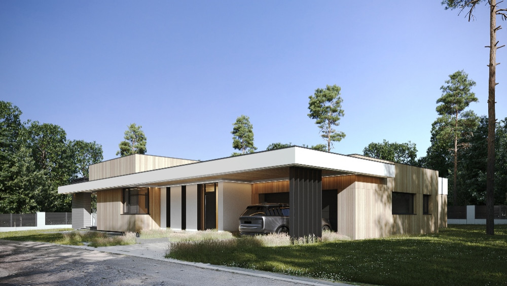 Проект дома в стиле хай-тек - HT-302