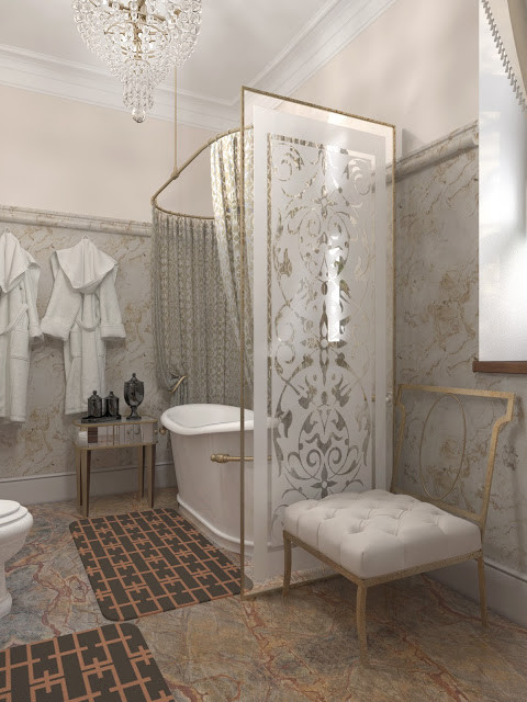 Interior design of Lux apartments of the Bariatinsky Palace