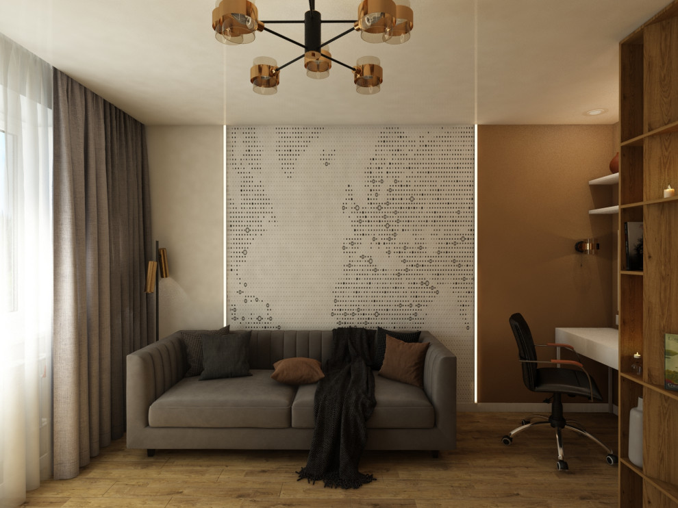 Квартира 60 кв.м. ТЗ от заказчика "Ярко и не ярко))"