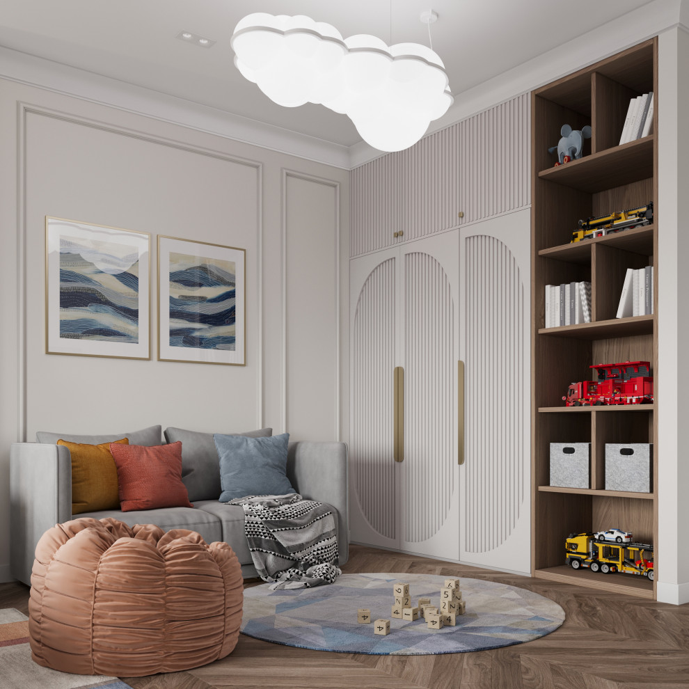 "Тёплое какао", квартира в ЖК "Дворянский", 98 м2