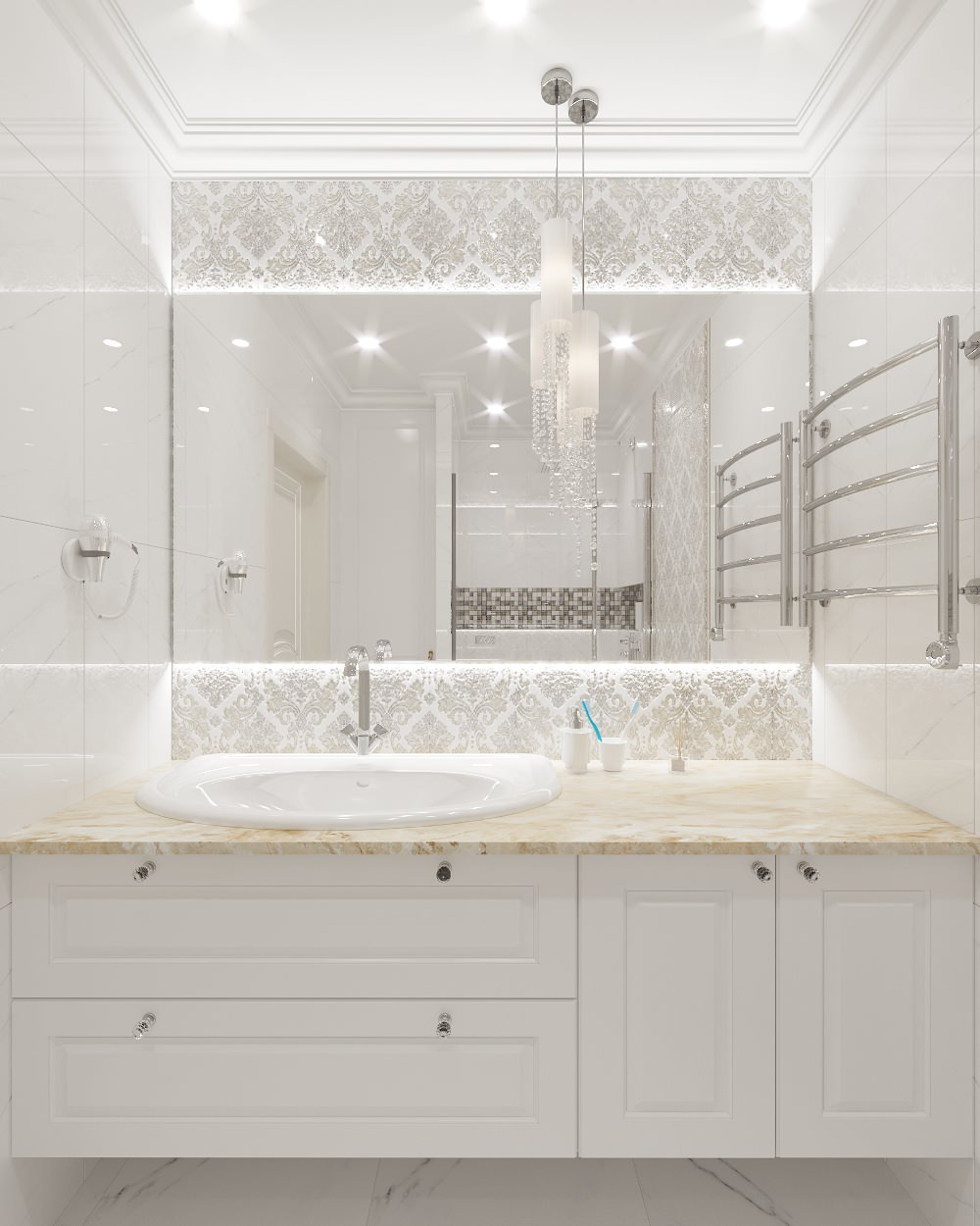 Проект 3х-комнатной квартиры в классическом стиле, ЖК Тихая Роща 2, г.Уфа.