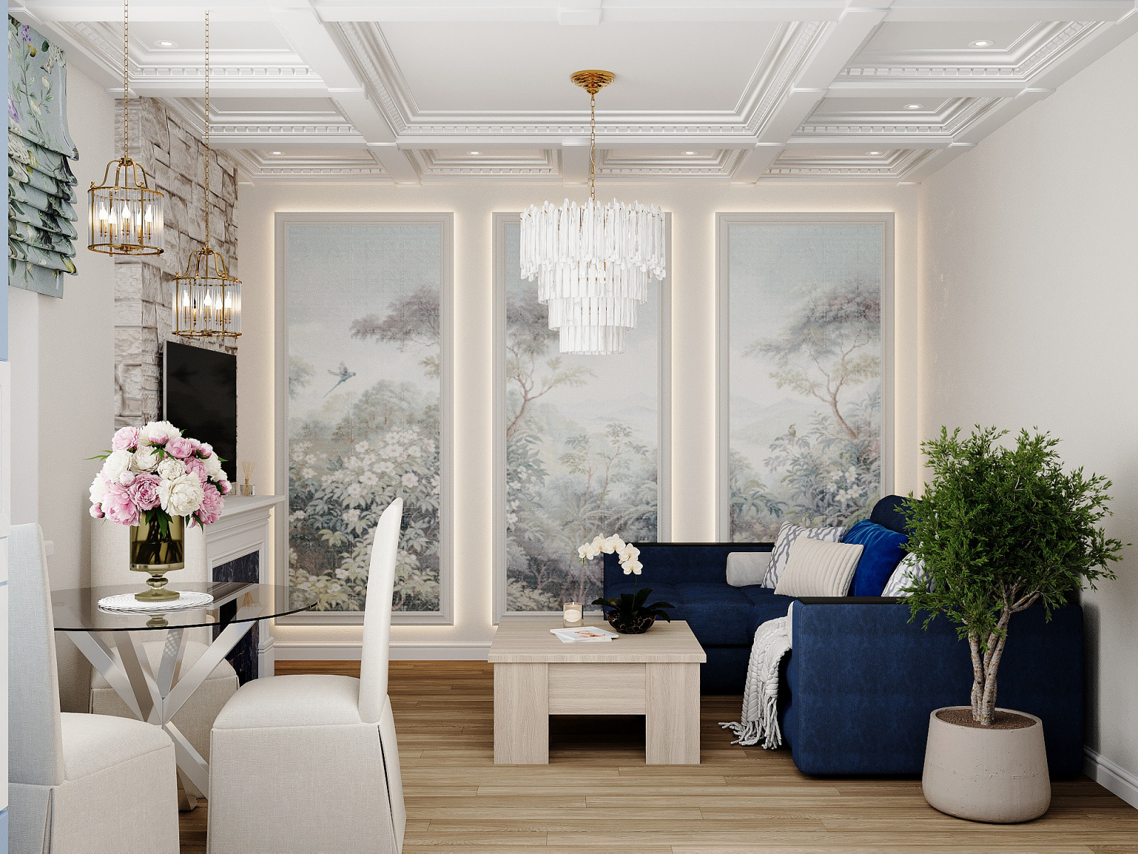 Дизайн-проект дома у моря в стиле нео-классика