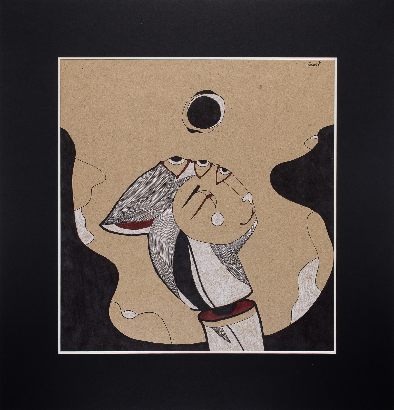"Sun." 2015 Graphic series "Night Moods."  72,8/70,1 сm