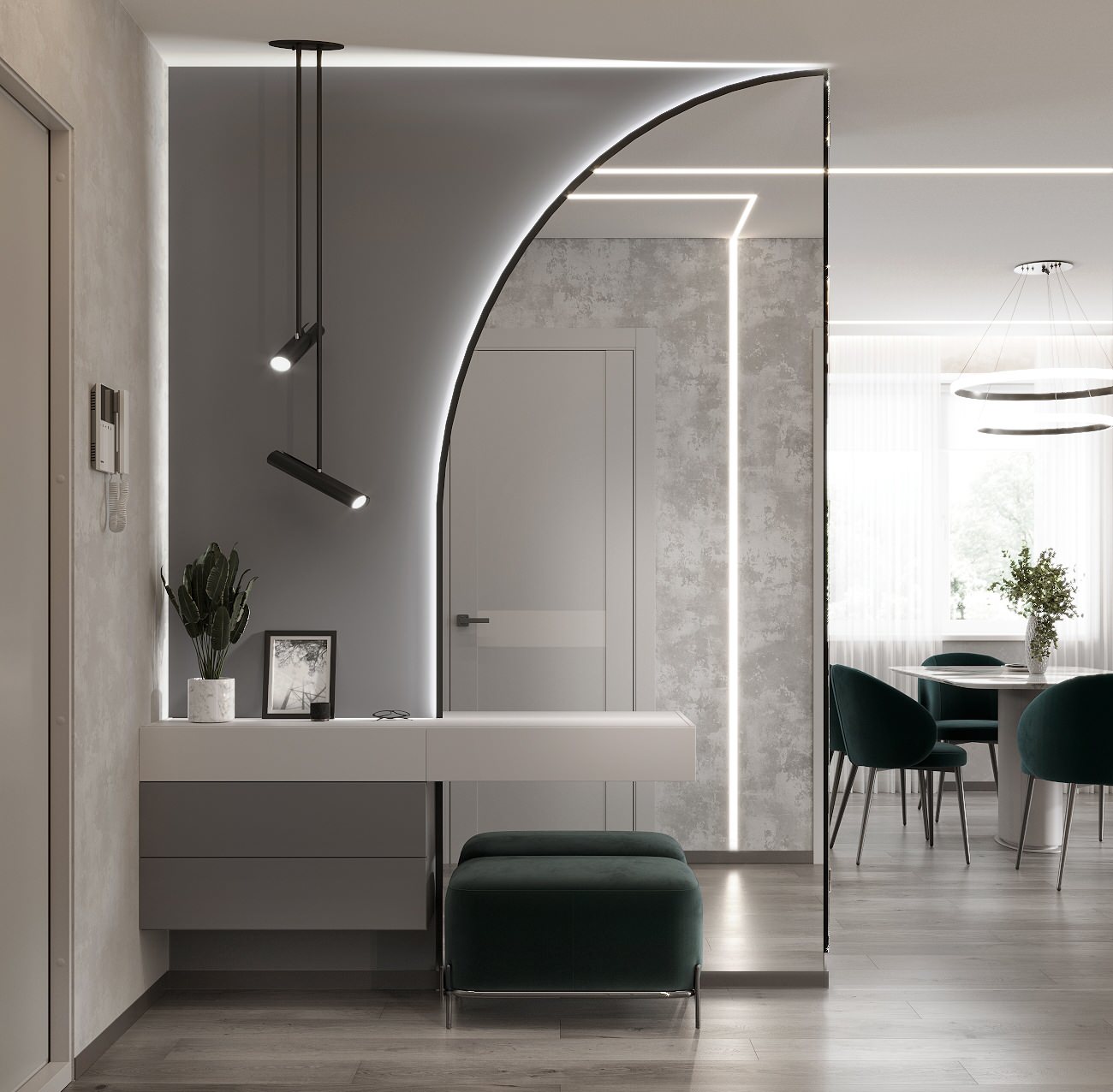 Дизайн интерьера дома, поселок Шершни