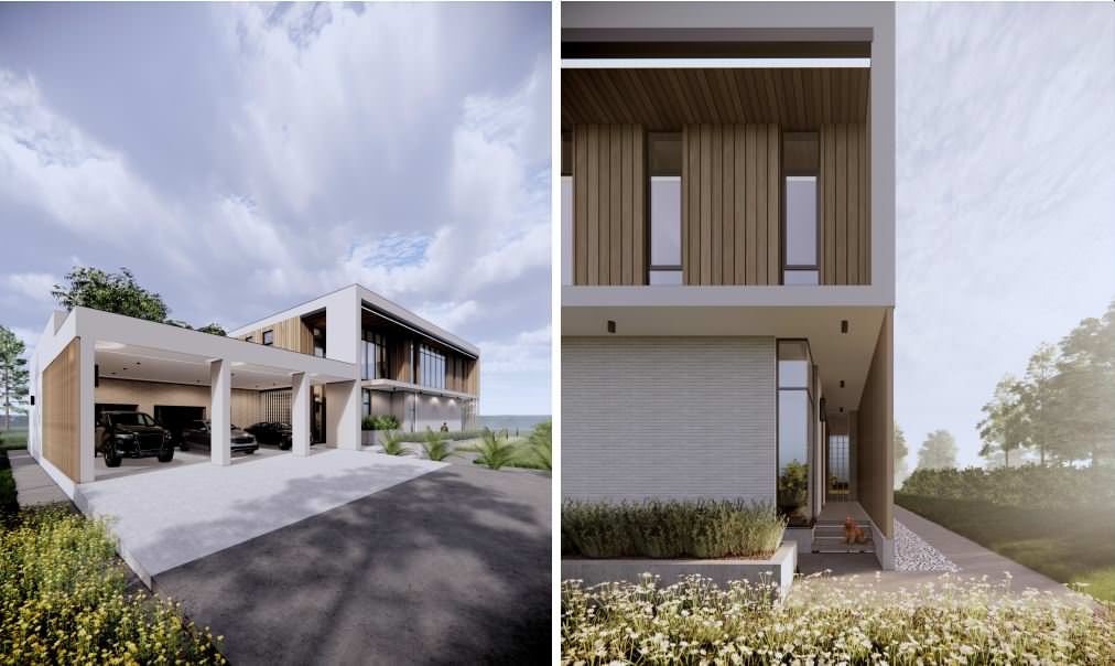 Проект с плоской кровлей 490 м2