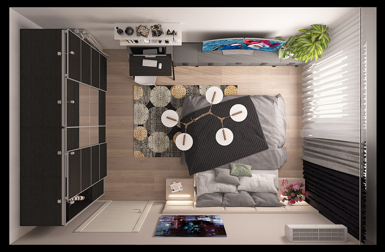 Двухкомнатная. Стены+мебель. Москва