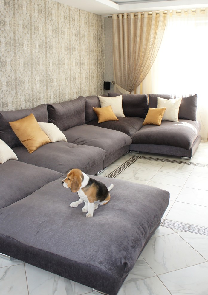 Шторы в стильный загородный дом.