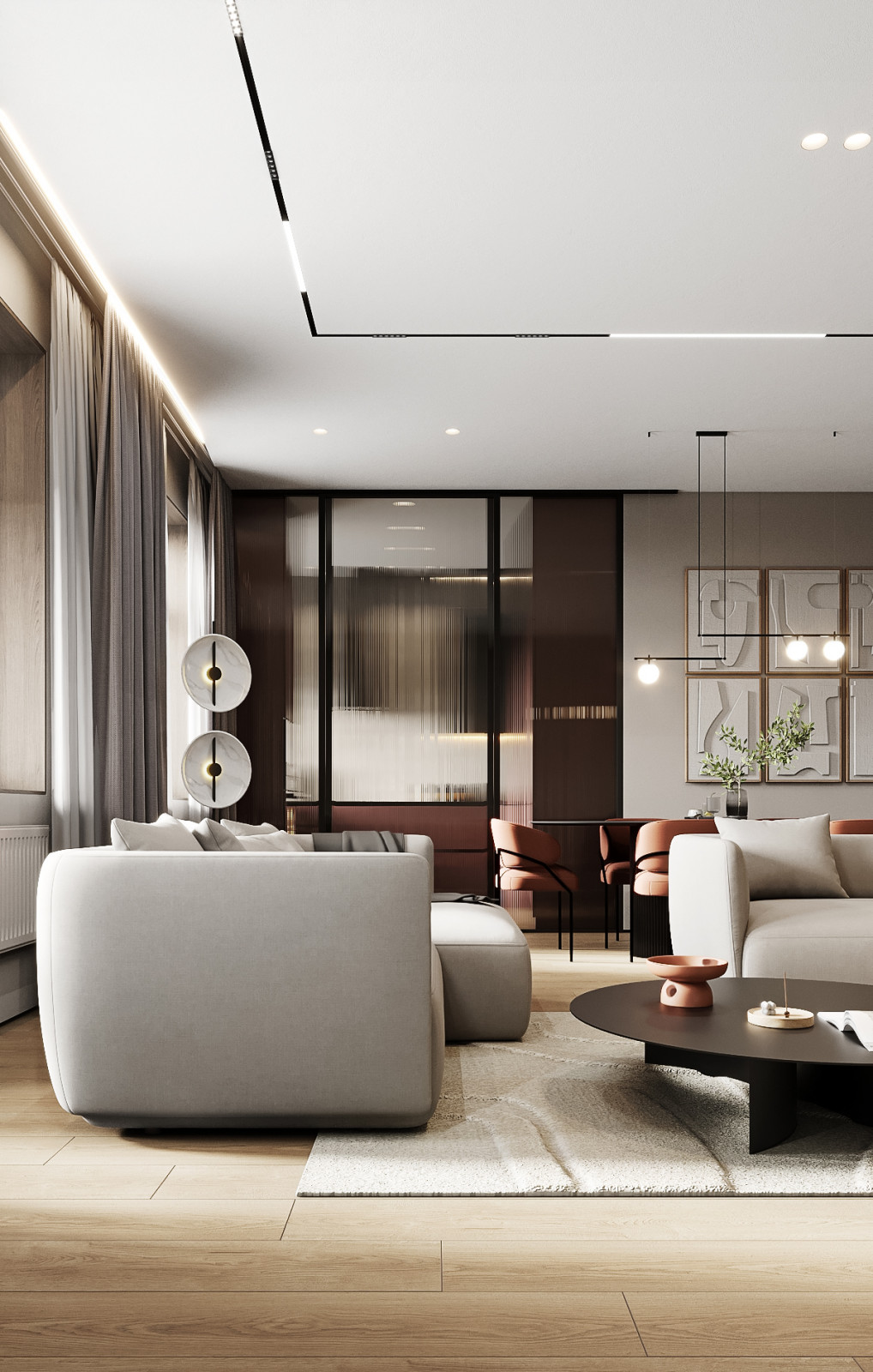 Просторная гостиная