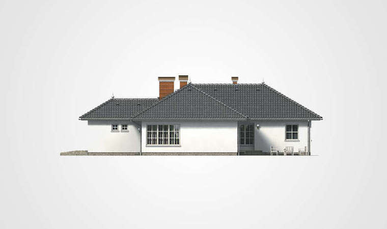 Проект одноэтажного дома с гаражом - 154 кв.м. (3 просторные спальни).