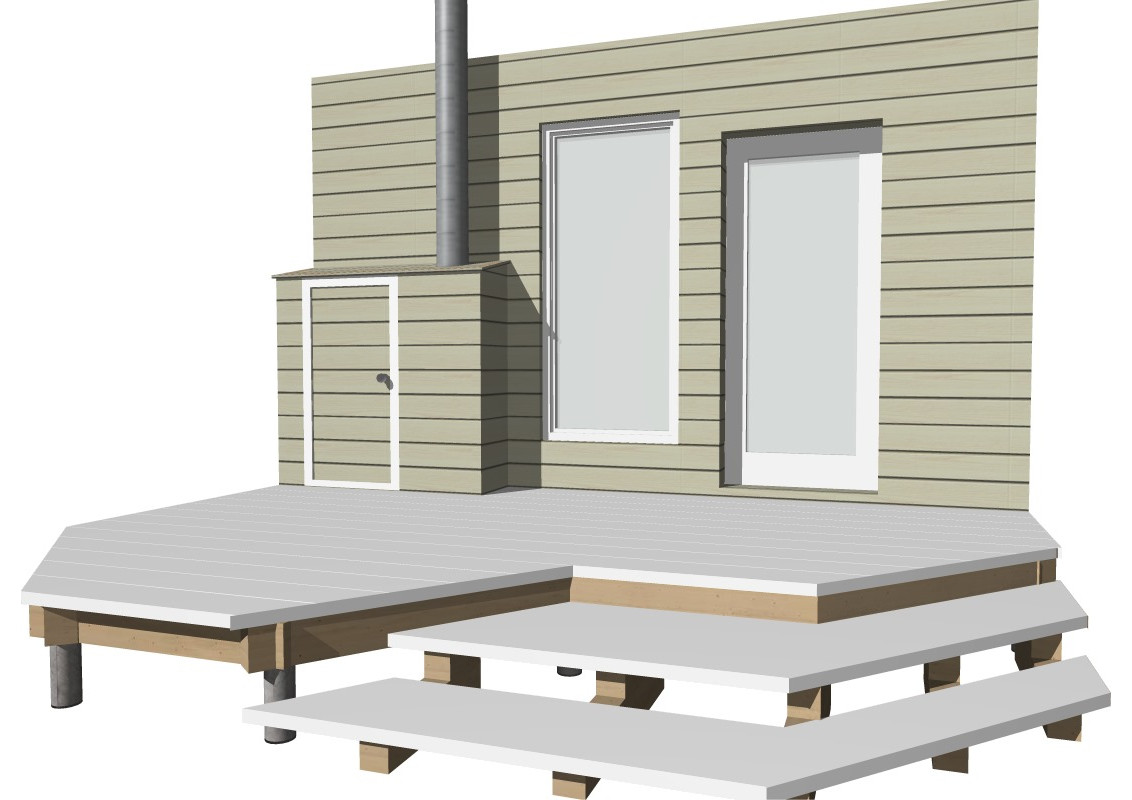 Терраса на валунах