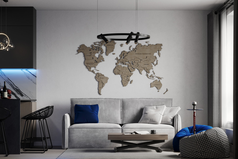 Дизайн кухни-гостиной