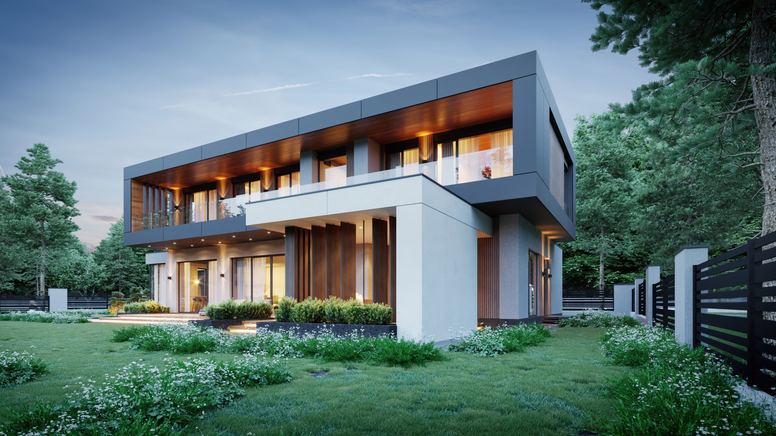 Проект индивидуального жилого дома и бани в КП "Голицыно-9"