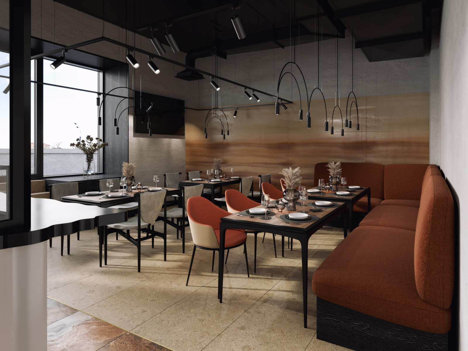 Дизайн-проект ресторана в современном стиле