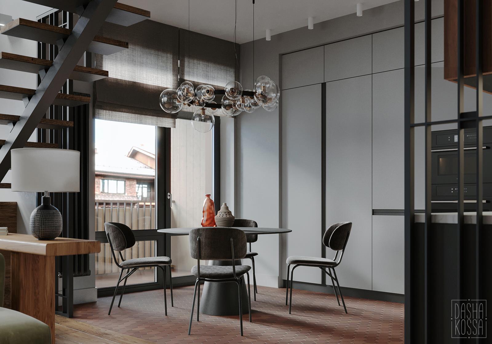 Двухуровневая квартира для загородной жизни в комфортных условиях