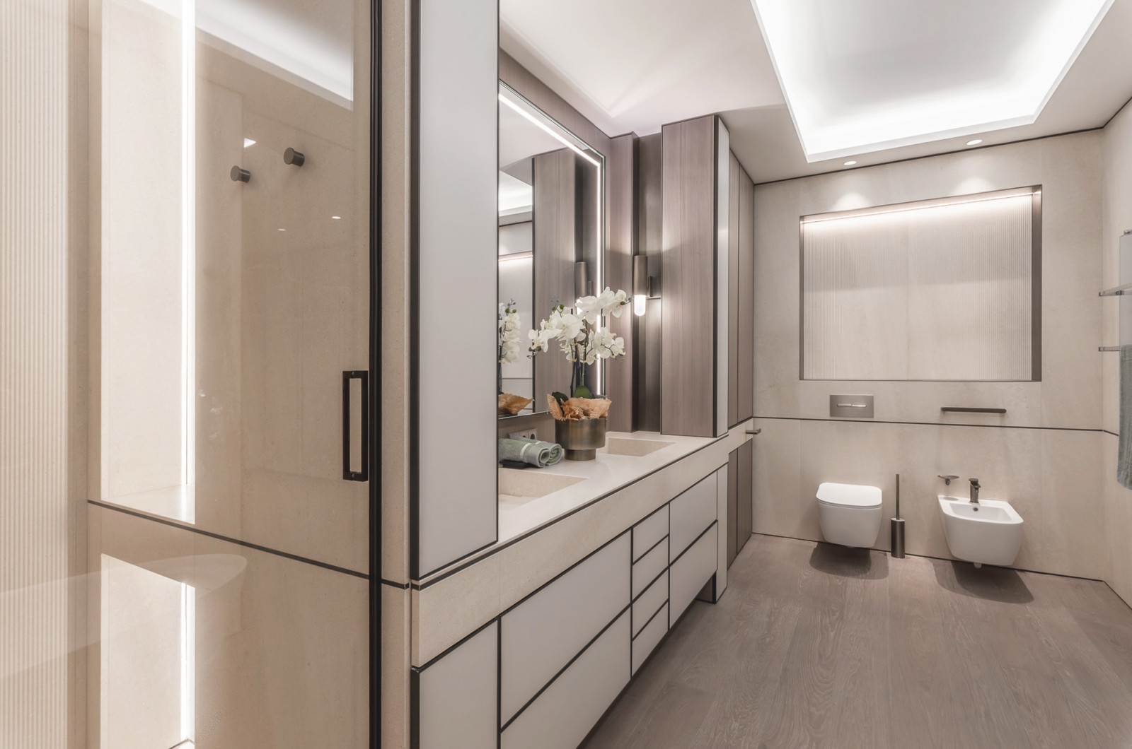 Fusion modern. Interior design of a villa in Monte-Carlo