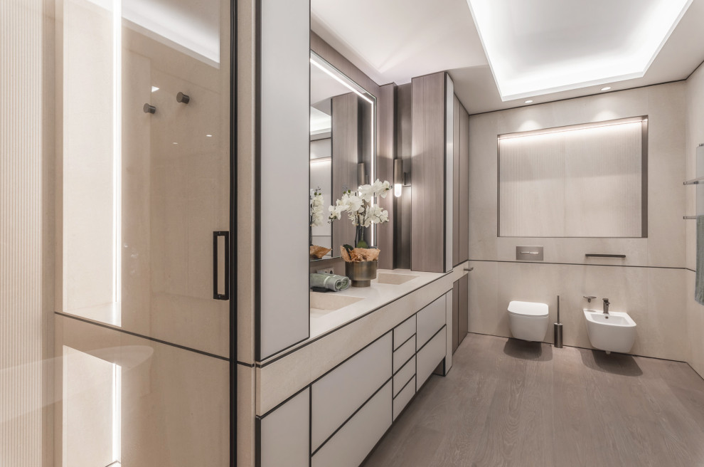 Fusion modern. Interior design of a villa in Monte-Carlo