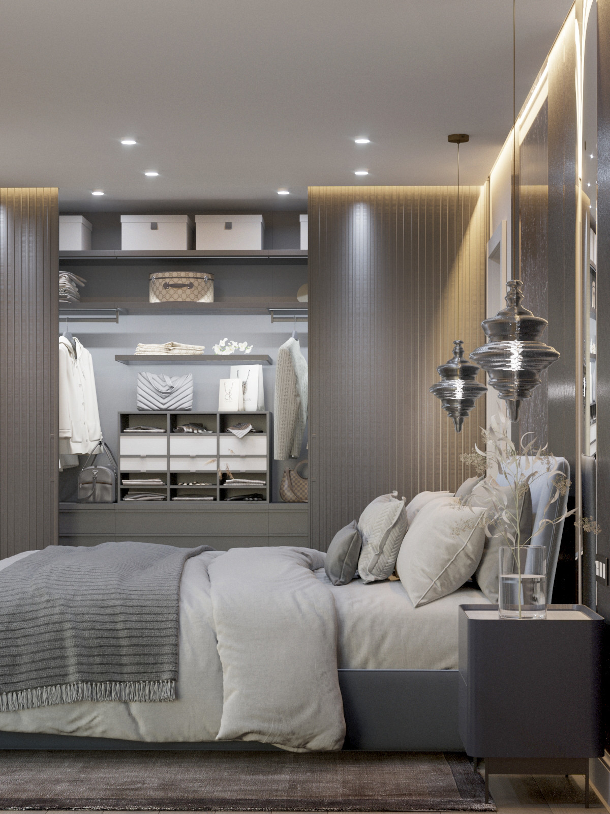 Контрастный дизайн в проекте квартиры в ЖК Культура