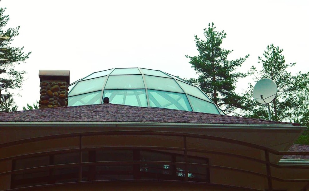 Остекление частного дома и стеклянный купол