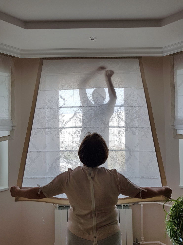 Римские шторы в разных проектах